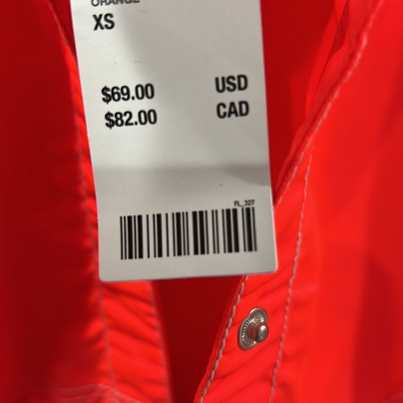 Bright orange cropped nylon jacket from urban outfitters - Picture 4 of 8
